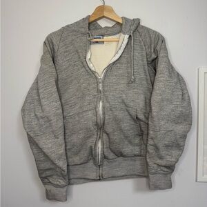 1980’s Gray Waffle Lined Vintage Zip-Up Hoodie